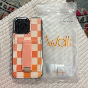 Brand new walli sunrise in check iPhone 15 pro max wallet case